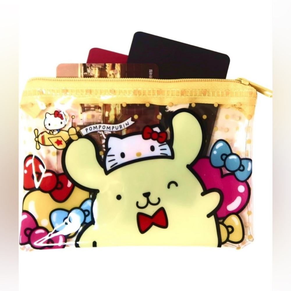Card Wallet & Case Yellow Pompom-puin - Picture 3 of 4